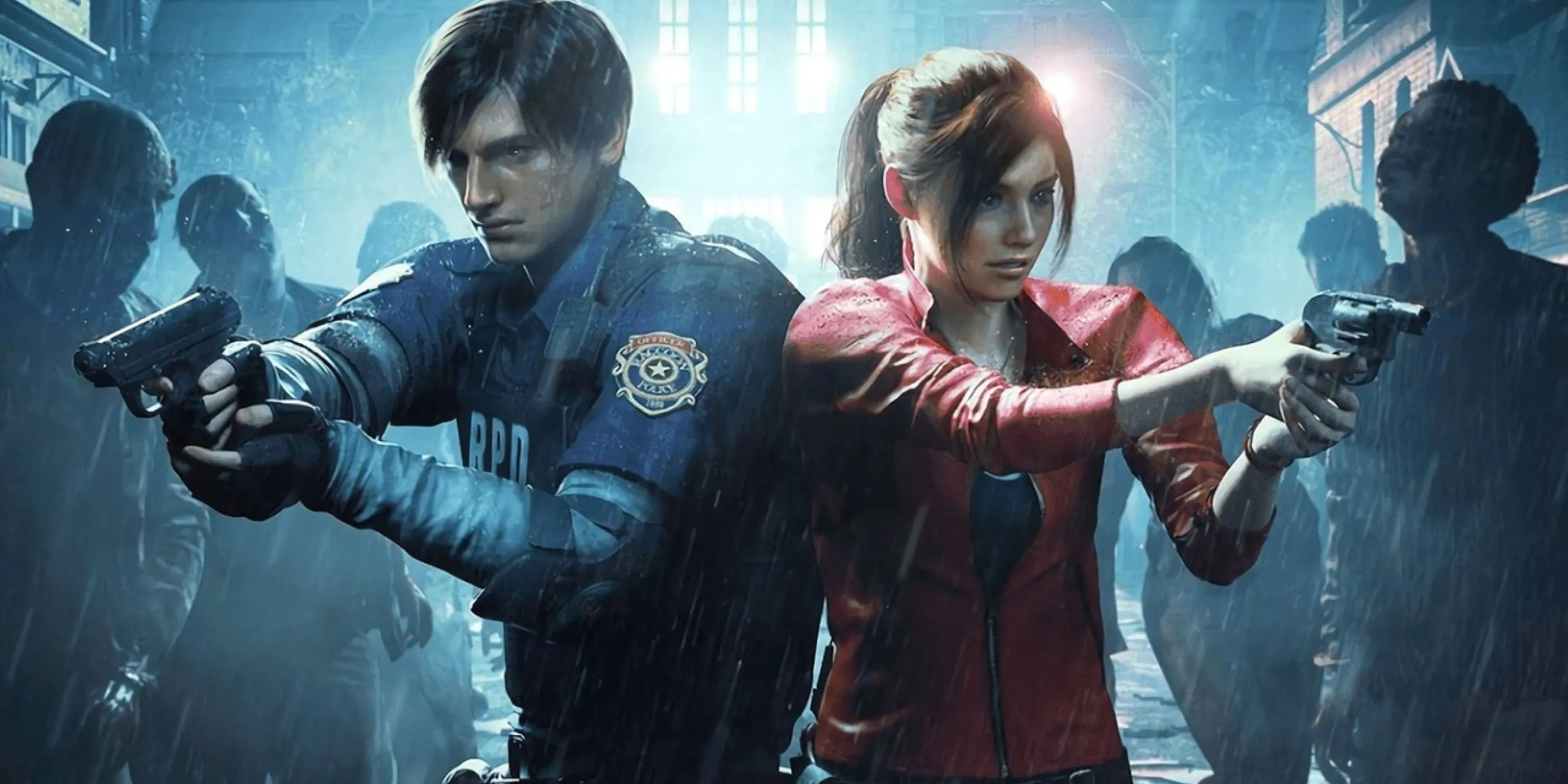 Leon Kennedy và Claire Redfield đối mặt zombie trong Resident Evil 2 Remake