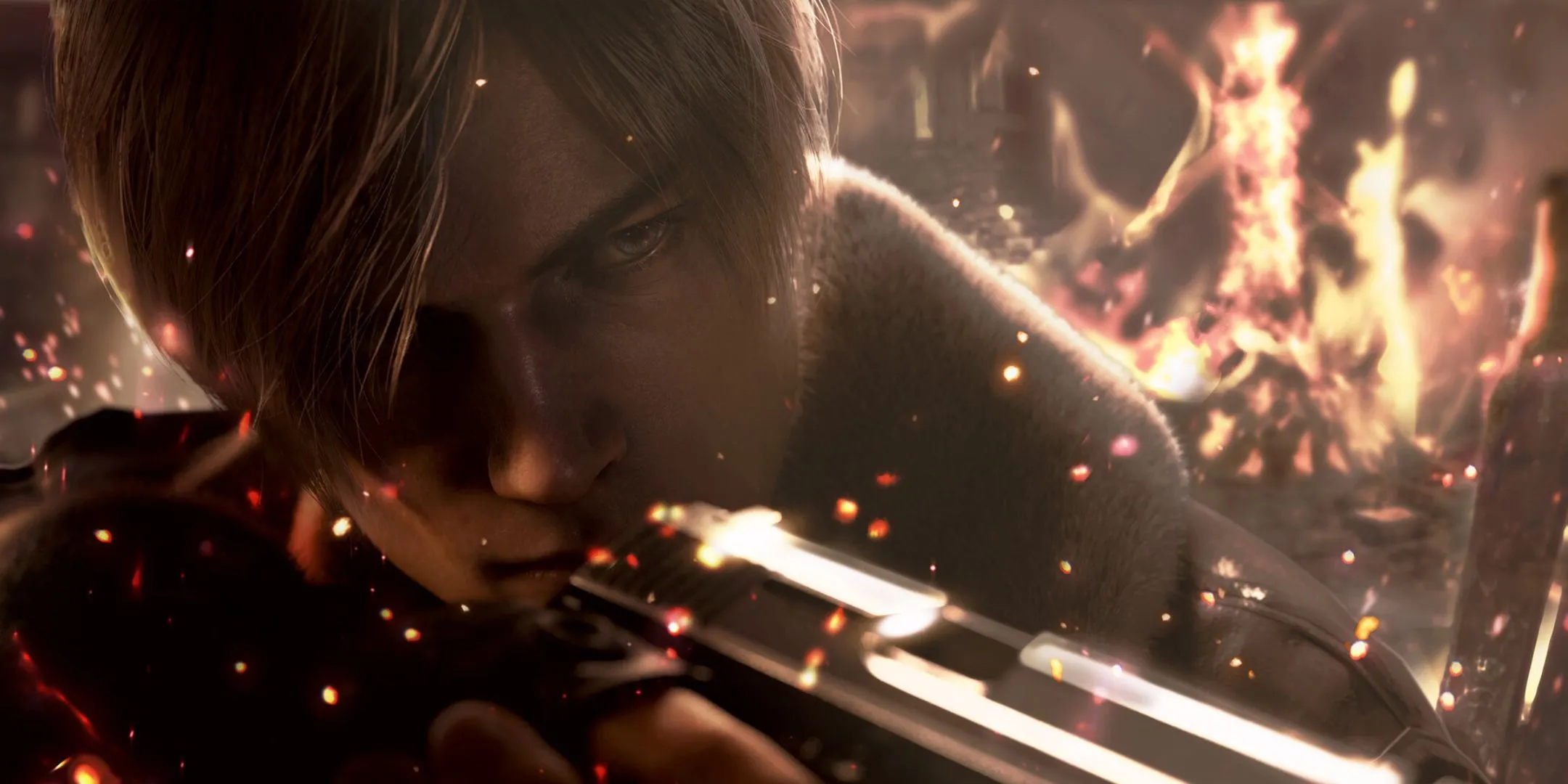 Leon S. Kennedy cầm súng trong Resident Evil 4