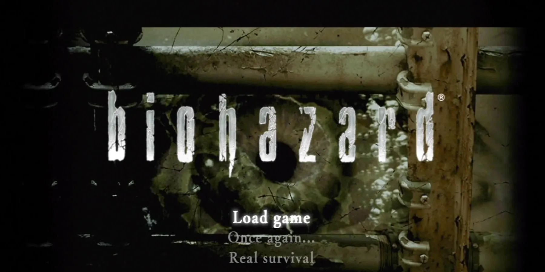 Màn hình tiêu đề của bản làm lại HD của Biohazard hay Resident Evil