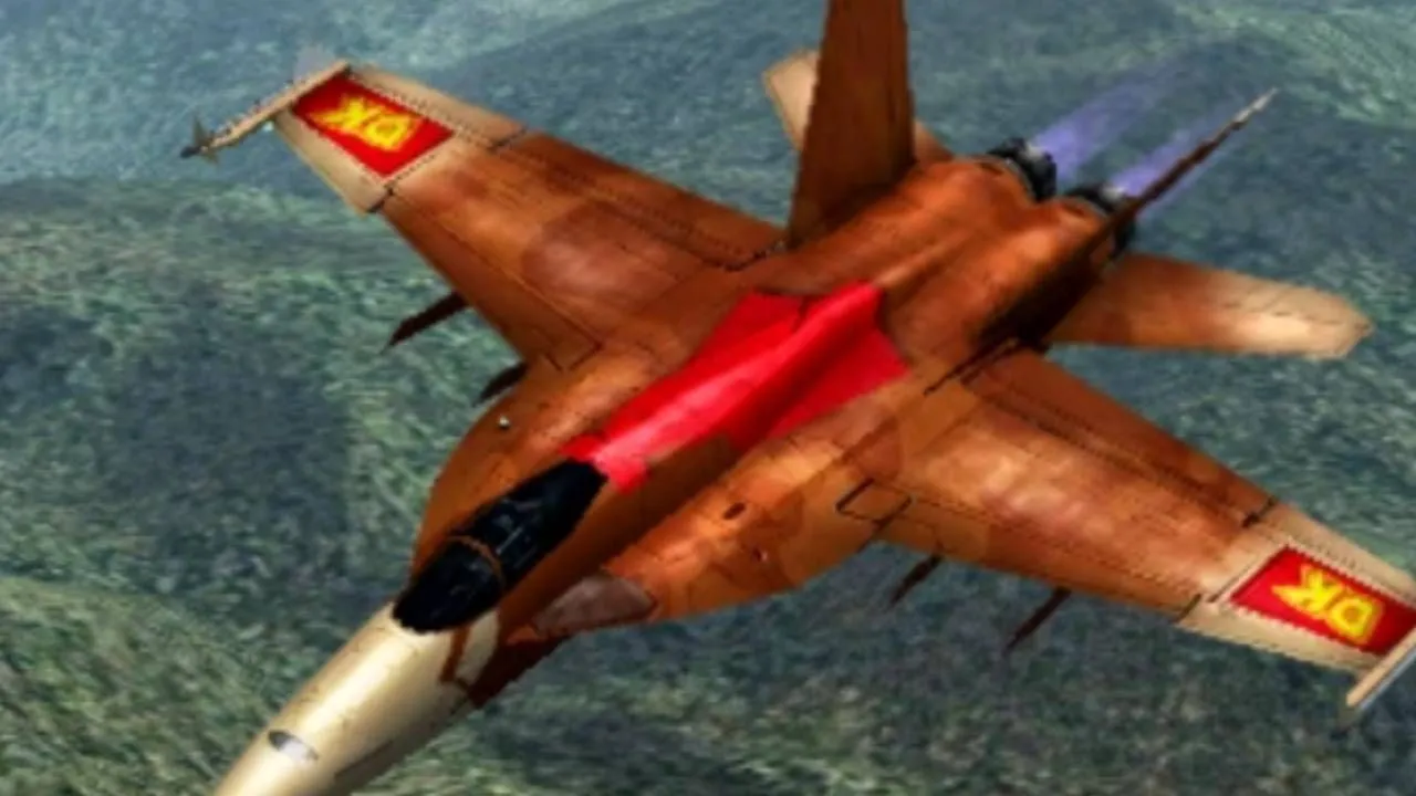 Máy bay chiến đấu F/A-18E được trang trí theo chủ đề Donkey Kong trong Ace Combat: Assault Horizon Legacy+