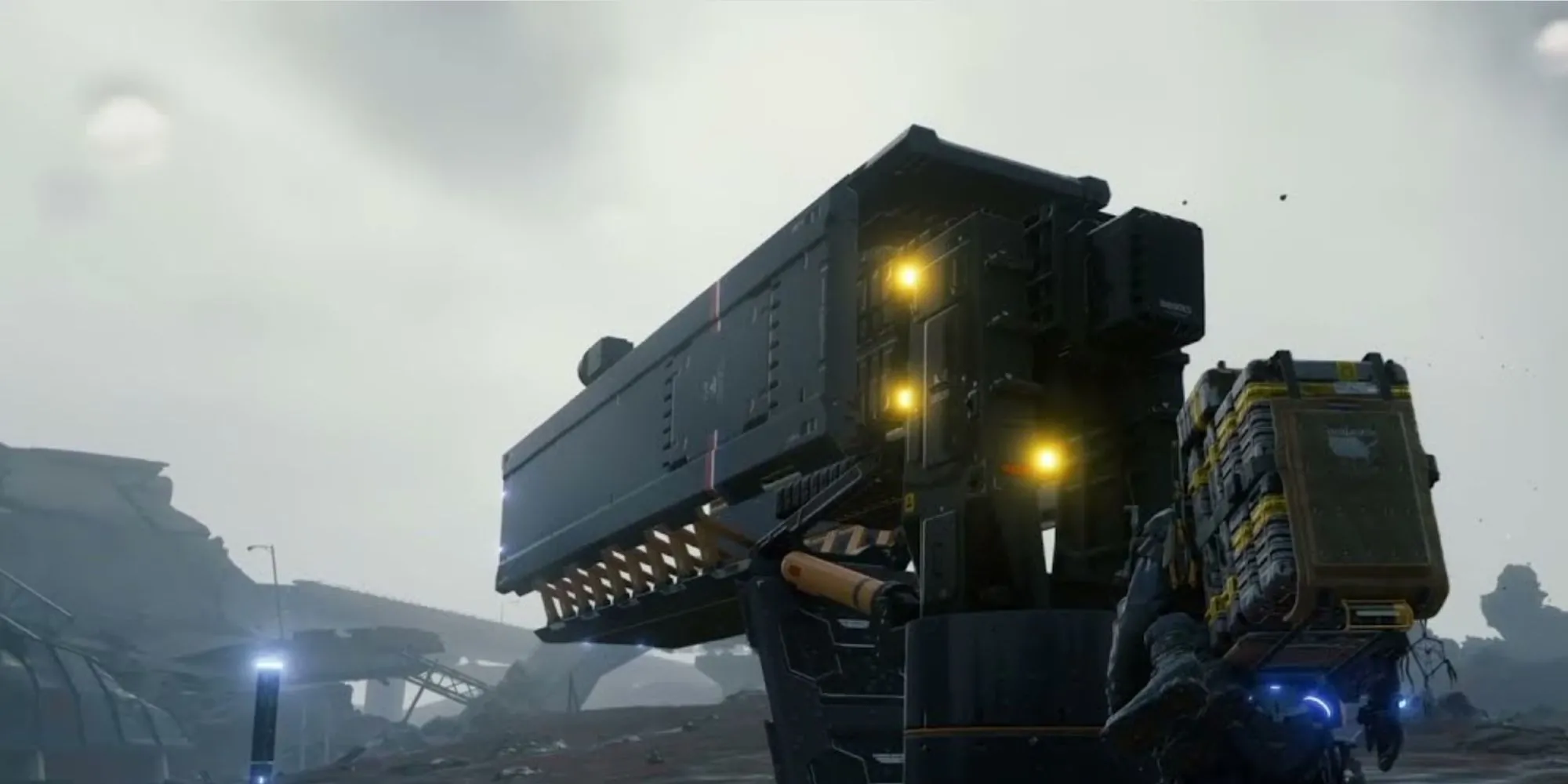 Máy phóng hàng hóa (Cargo Catapult) vận chuyển kiện hàng trong Death Stranding
