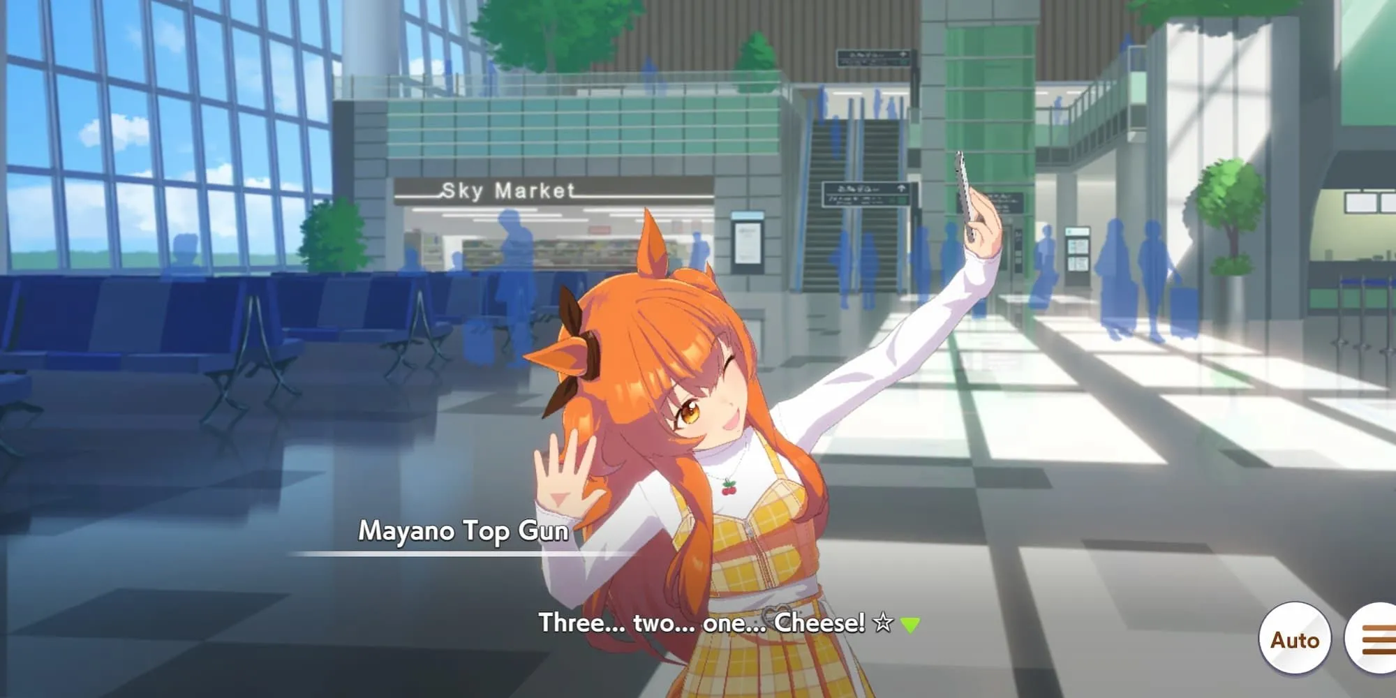 Mayano Top Gun với trang phục cá tính trong Umamusume
