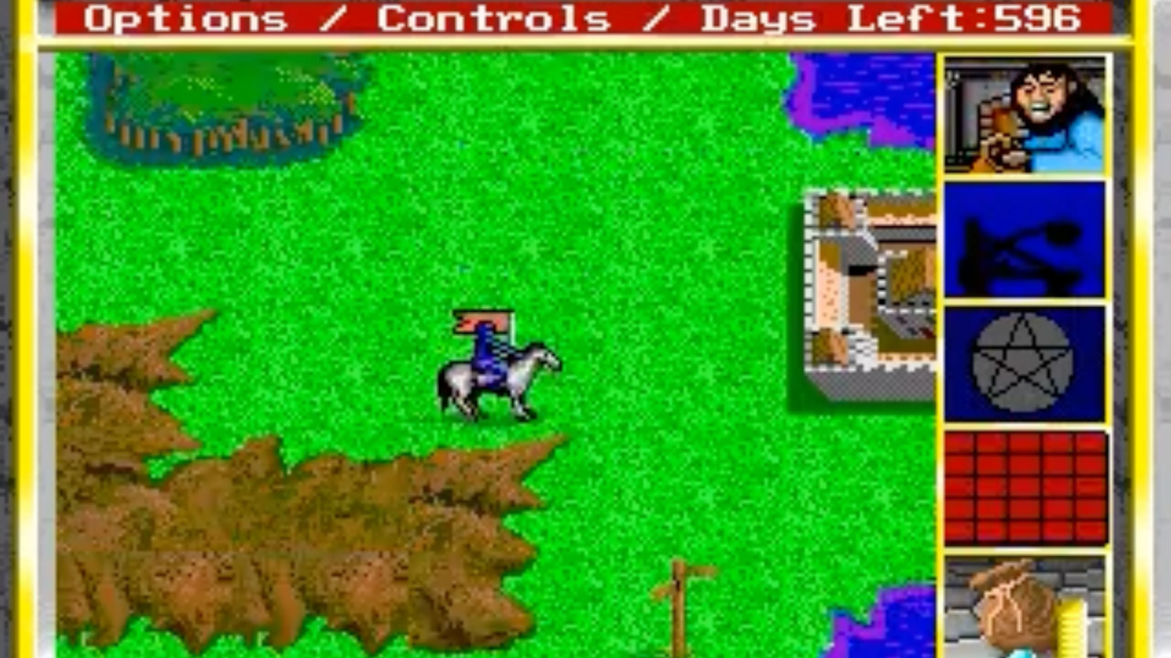 Mô tả giao diện quản lý tài nguyên và quân lính trong King's Bounty: The Conqueror's Quest.