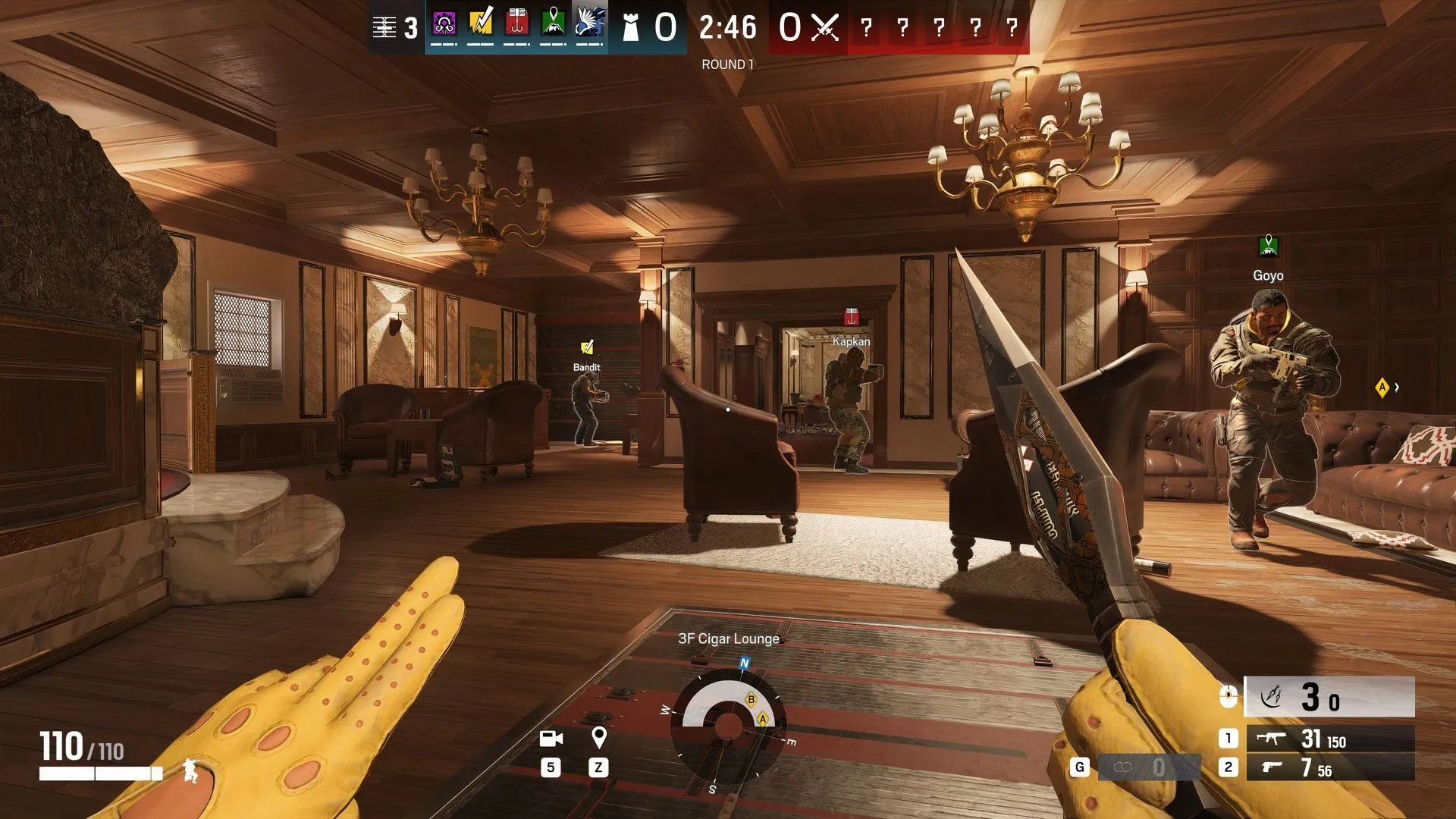 Một cảnh chiến đấu trong Rainbow Six Siege X, nơi âm thanh đóng vai trò then chốt trong việc định vị và phản ứng với kẻ thù.