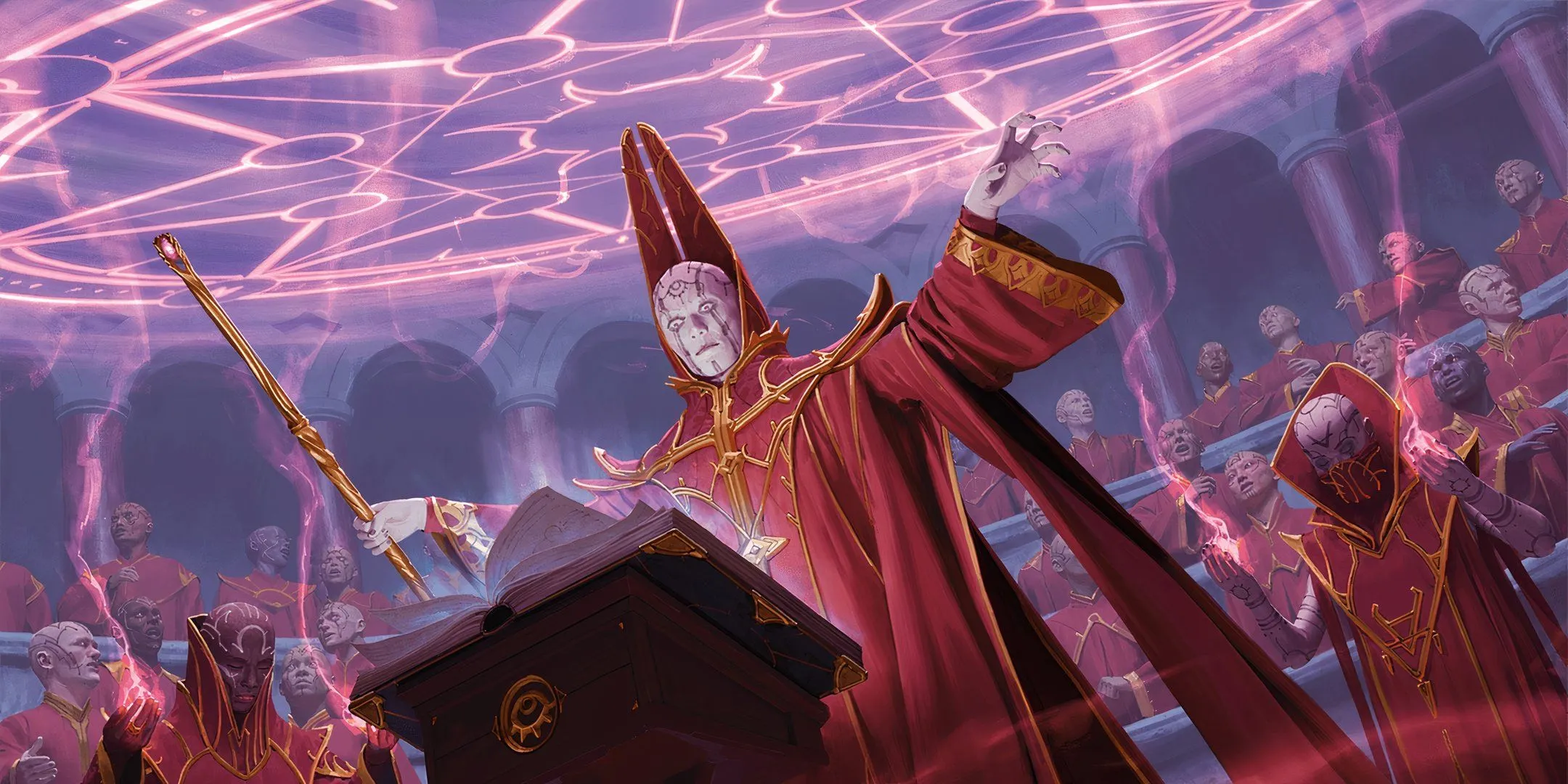 Một Tổng Lãnh Sư (Archmage) quyền năng đang thi triển phép thuật trong Dungeons &amp; Dragons.