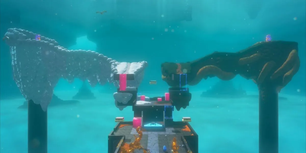 Ngã ba The Divide đầy thử thách trong Donkey Kong Bananza, nơi game thủ phải chọn con đường đến vận mệnh mới