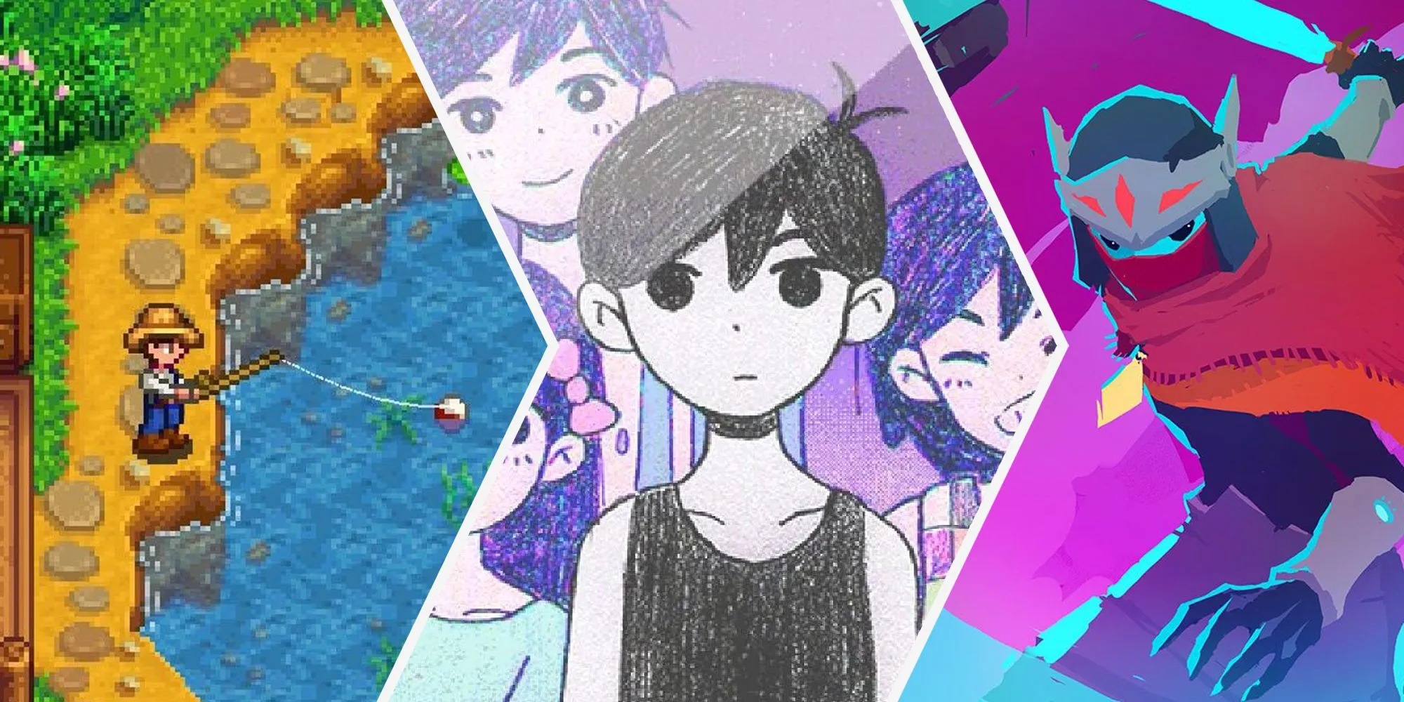 Nhiều tựa game RPG phong cách Pixel Art như Stardew Valley, Omori, Hyper Light Drifter.