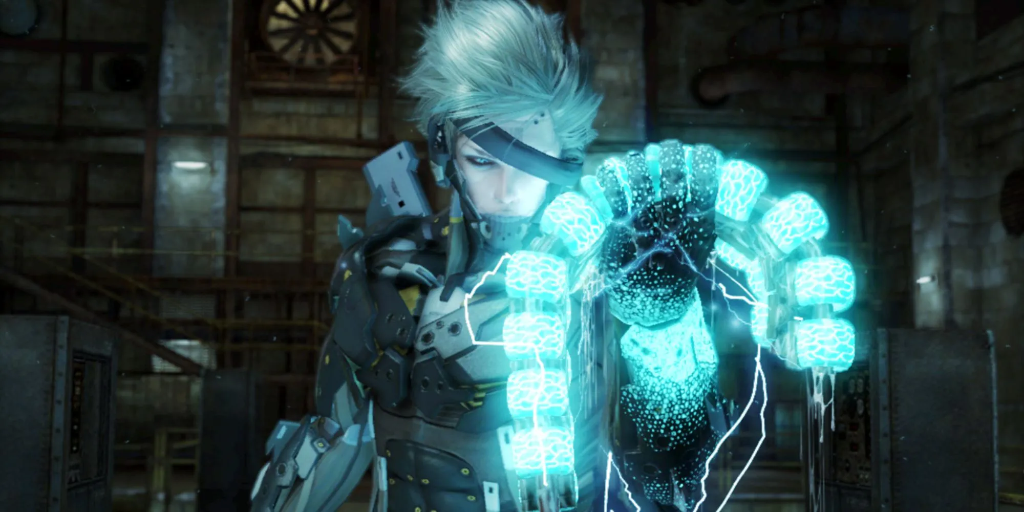 Raiden cầm cột sống cyborg
