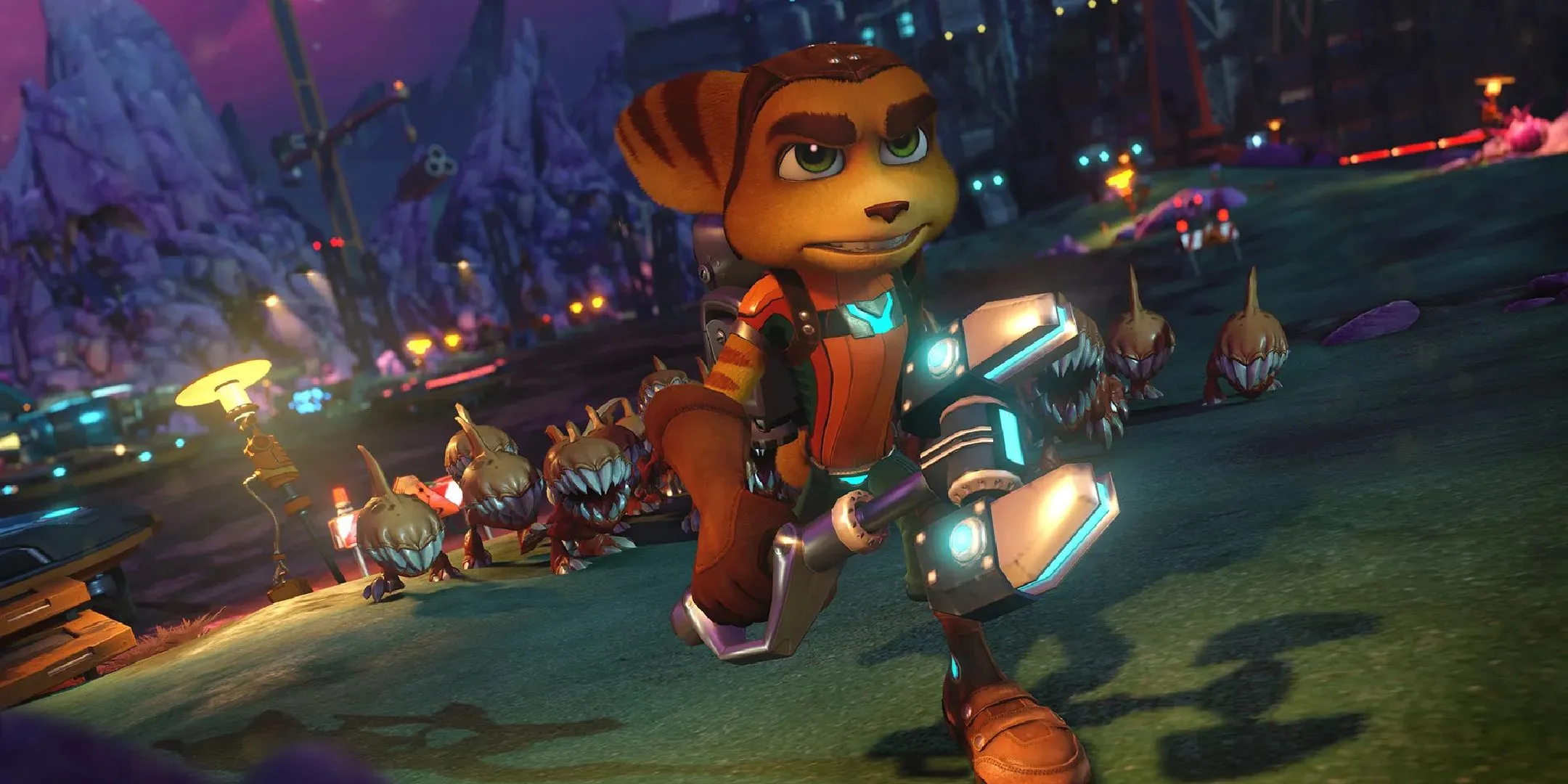 Ratchet chạy trốn khỏi người ngoài hành tinh trong Ratchet và Clank (2016)