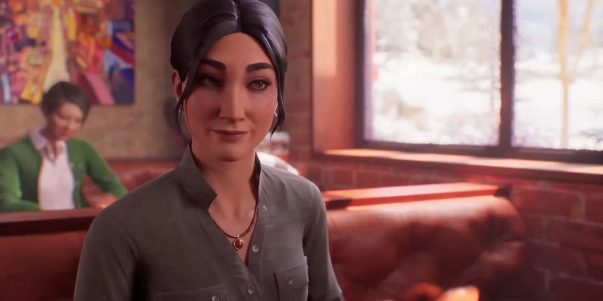 Safi với vẻ ngoài bí ẩn, thể hiện năng lực thao túng nhận thức của mình trong Life is Strange Double Exposure.
