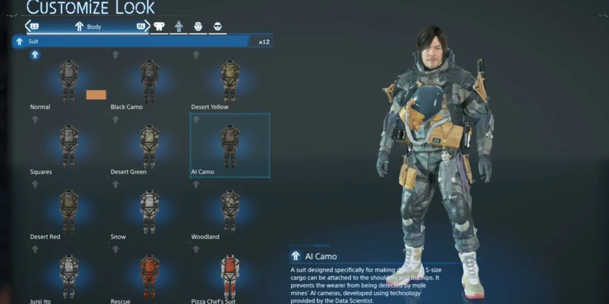 Sam trong bộ AI Camo Suit lướt qua bãi mìn một cách an toàn