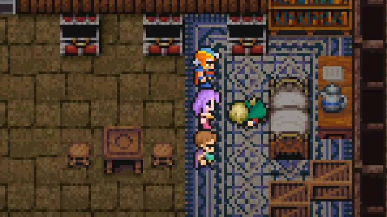 Scott hấp hối bên giường trong Final Fantasy II, truyền lại thông tin quan trọng.