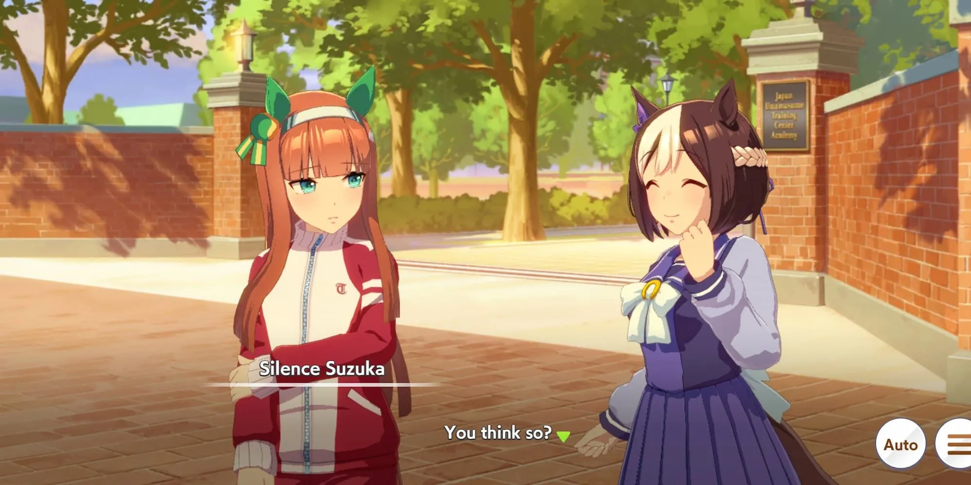 Silence Suzuka với vẻ mặt quyết tâm trong Umamusume