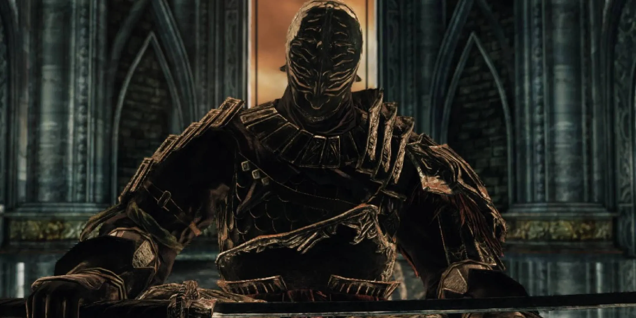 Sir Alonne oai vệ với katana trong Dark Souls 2, một đối thủ tốc độ cao.