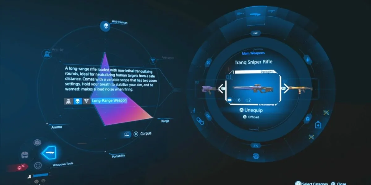 Súng bắn tỉa gây mê, vũ khí tầm xa giúp hạ gục kẻ thù mà không gây chết người trong Death Stranding 2.