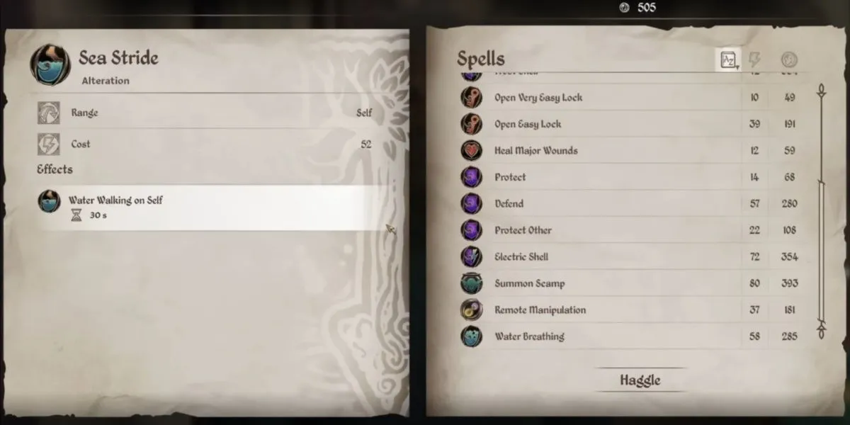 Tận dụng phép Sea Stride để vượt qua sông nước trong Oblivion Remastered