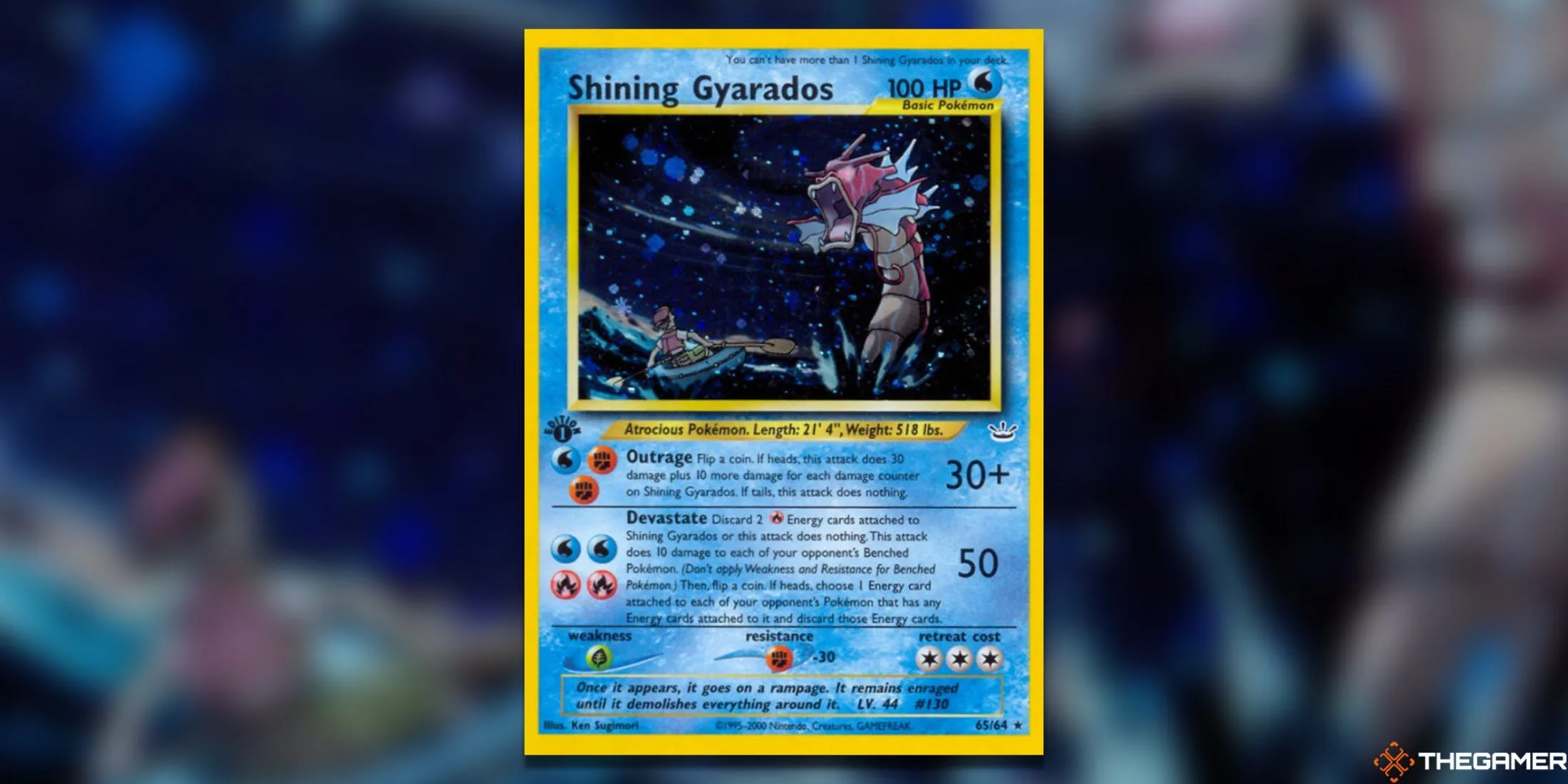 Thẻ bài Pokemon TCG Shining Gyarados First Edition Secret Rare của set Neo Revelation