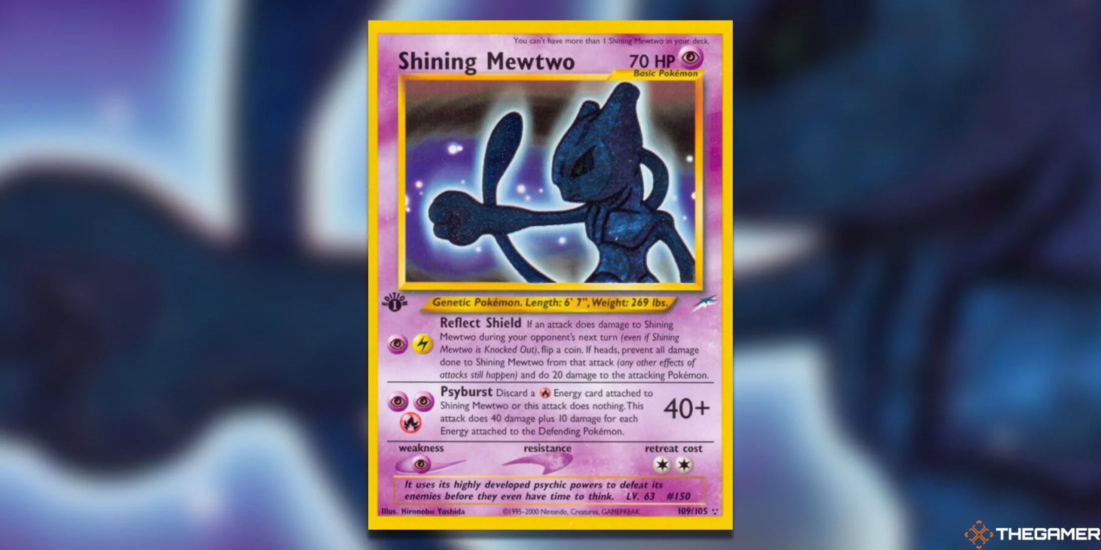 Thẻ bài Pokemon TCG Shining Mewtwo First Edition Secret Rare từ Neo Destiny