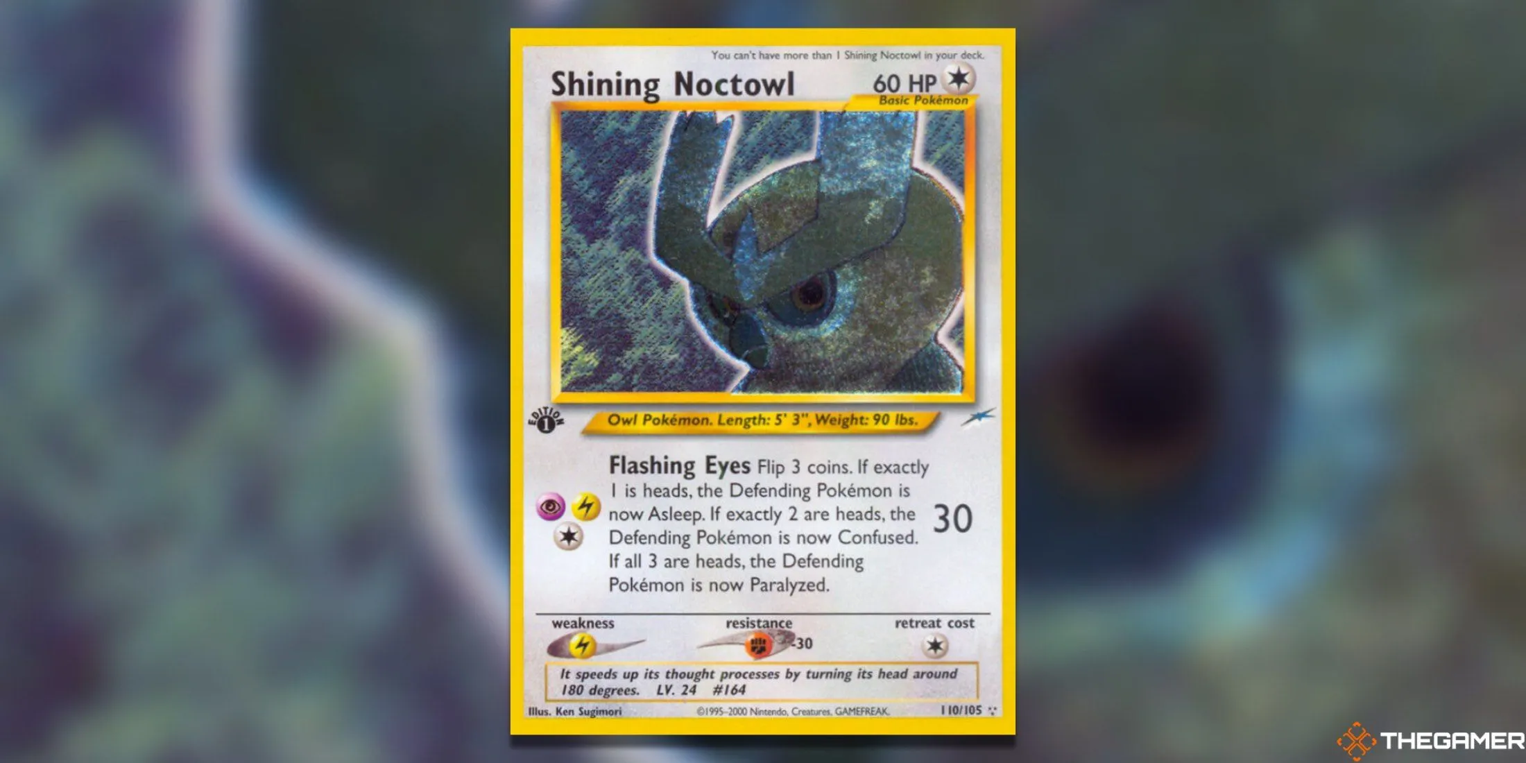 Thẻ bài Pokemon TCG Shining Noctowl First Edition từ Neo Destiny