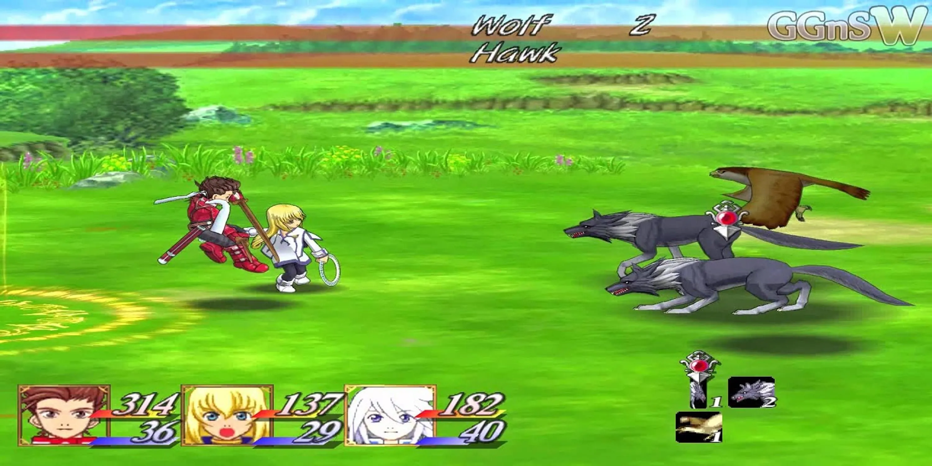 Trận chiến đầy kịch tính với sói và chim ưng trong Tales of Symphonia