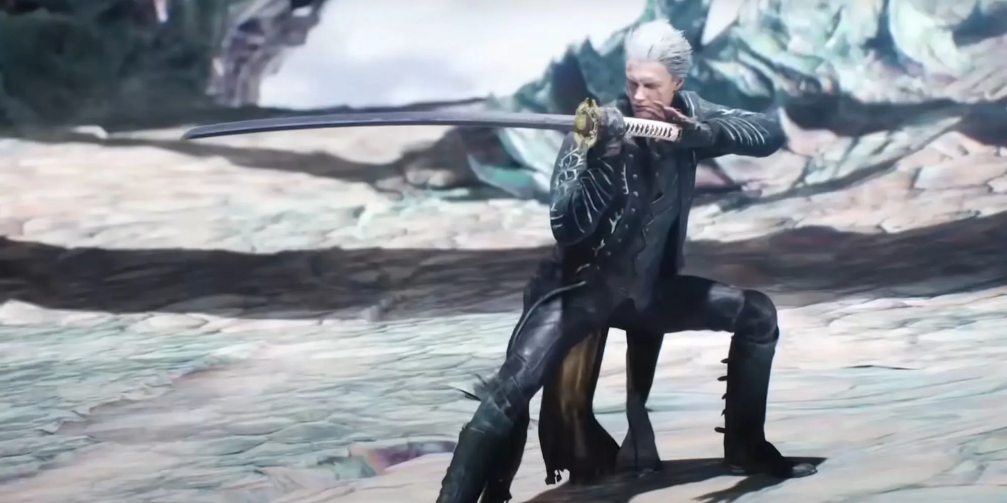 Vergil với katana trong DMC 5