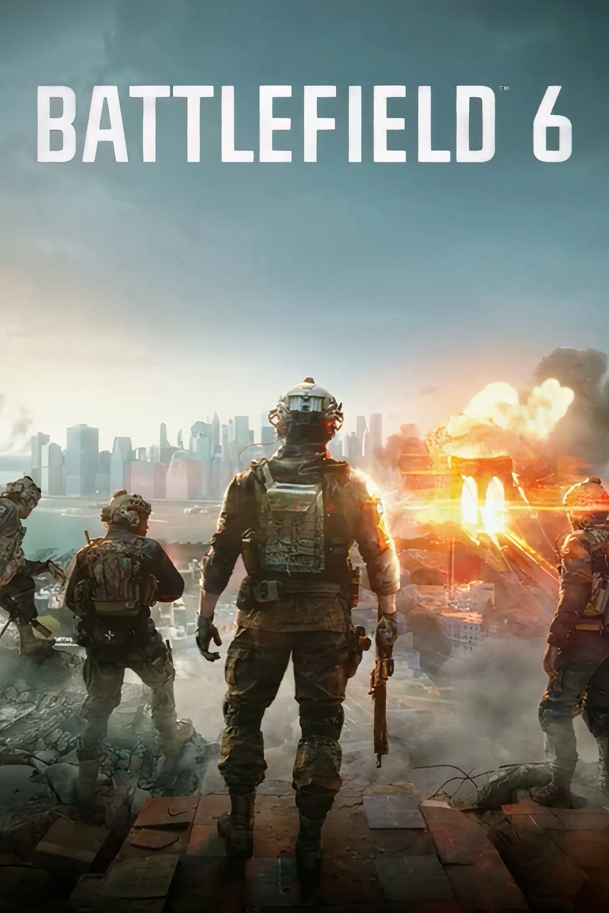 Ảnh bìa chính thức của tựa game Battlefield 6, gợi mở không khí chiến tranh tương lai và những trận chiến hoành tráng sắp tới.