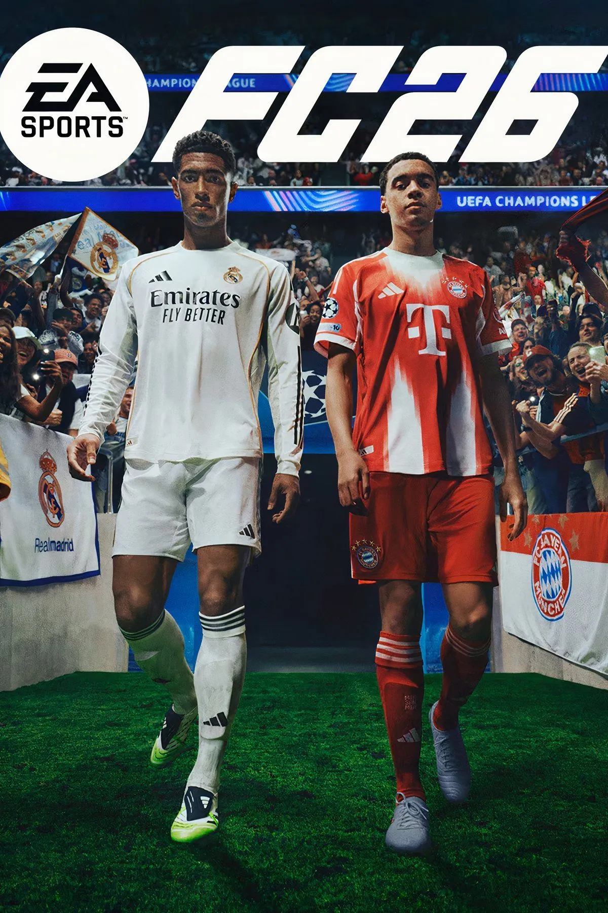 Ảnh bìa của EA Sports FC 26, với cầu thủ đang ăn mừng, tượng trưng cho niềm vui chiến thắng