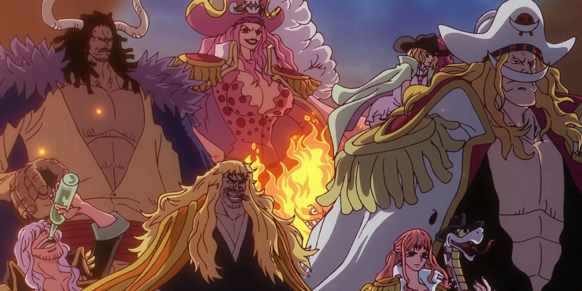 Băng Hải Tặc Rocks D. Xebec với Râu Trắng, Big Mom, Kaido thời trẻ