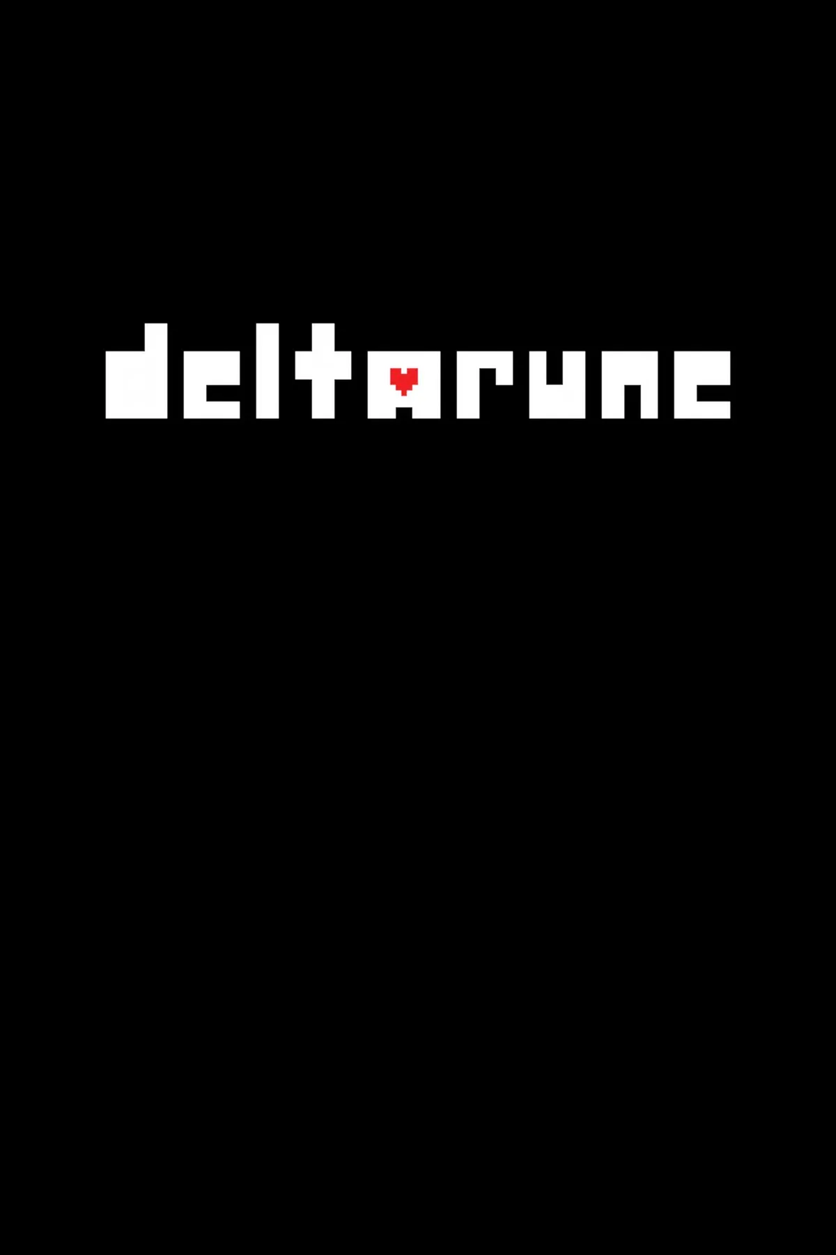 Bức ảnh bìa chính thức của Deltarune, khắc họa thế giới Dark World và bộ ba Kris, Susie, Ralsei