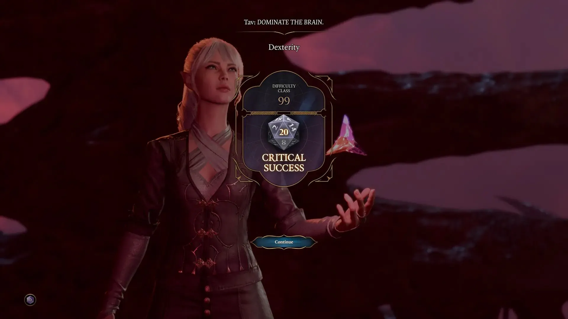 Elder Brain, kẻ thù cuối cùng trong Baldur's Gate 3, thử thách người chơi với cú roll DC 99 để gây sát thương.
