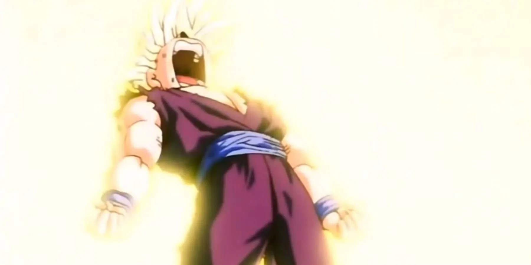 Gohan Super Saiyan 2 bùng nổ sức mạnh trong Cell Games sau khi Android 16 bị tiêu diệt, đánh đổi sự trong sáng