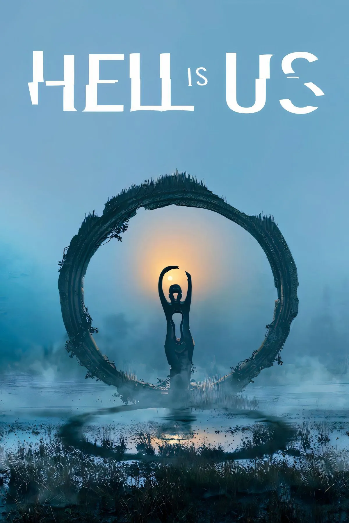 Hình ảnh nghệ thuật trang bìa game Hell Is Us, thể hiện không khí u tối và bí ẩn của thế giới