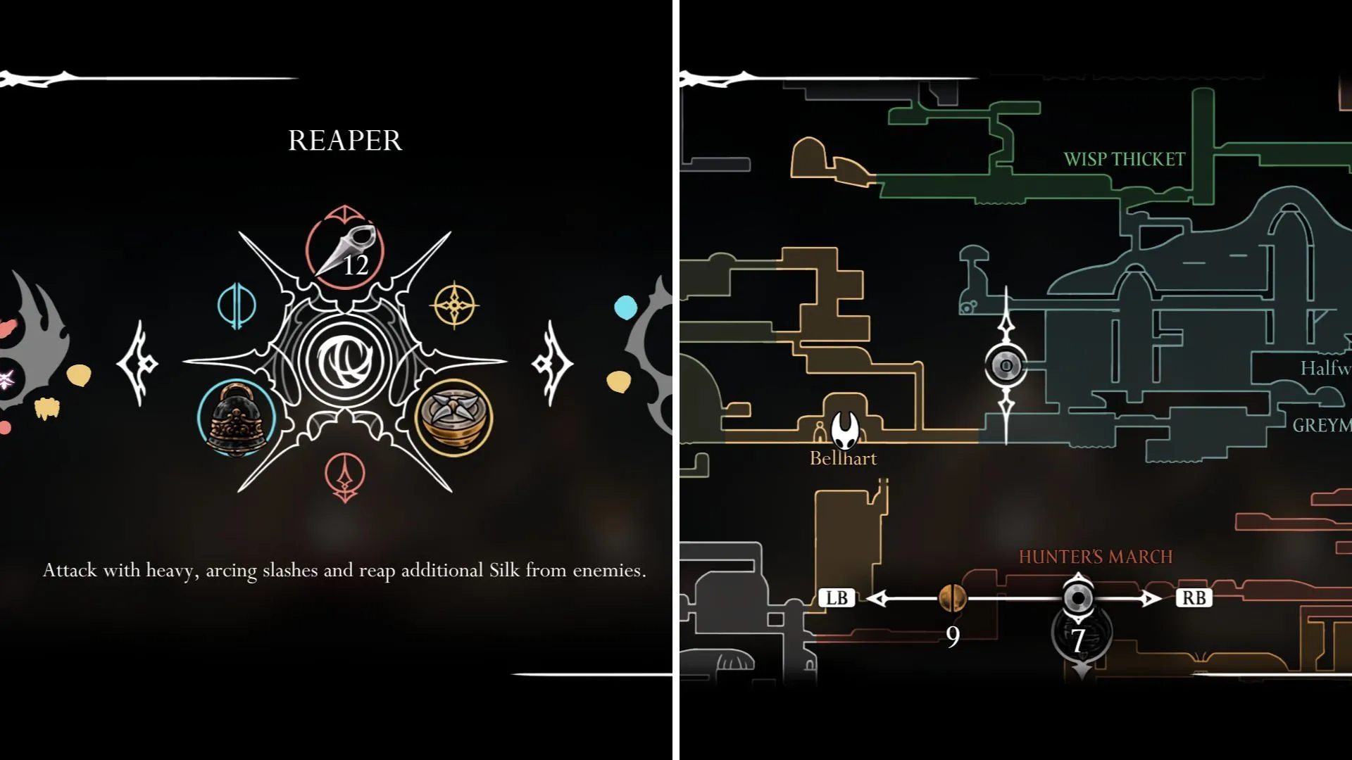 Hornet sử dụng Reaper Crest, chuẩn bị tung đòn tấn công uy lực trong Hollow Knight Silksong