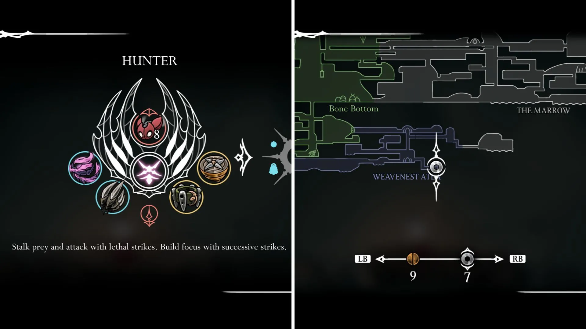 Hornet trang bị Hunter Crest nguyên bản trong Hollow Knight Silksong, sẵn sàng cho cuộc hành trình