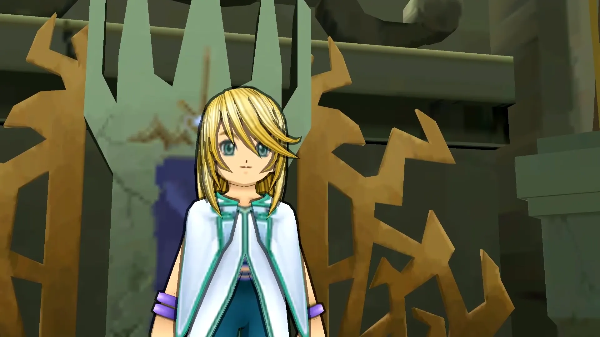 Mithos, cậu bé tưởng chừng vô hại, xuất hiện trong bối cảnh hoang tàn của Tales of Symphonia