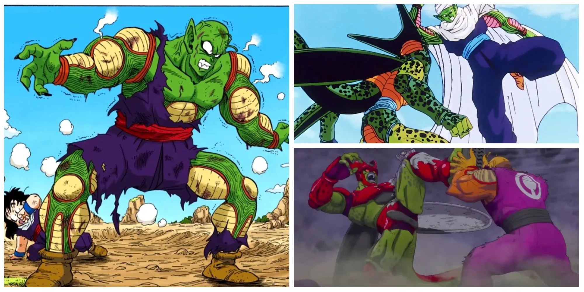 Piccolo chiến đấu dũng cảm trong các trận chiến khác nhau ở Dragon Ball Z, thể hiện vai trò người bảo hộ cho Gohan