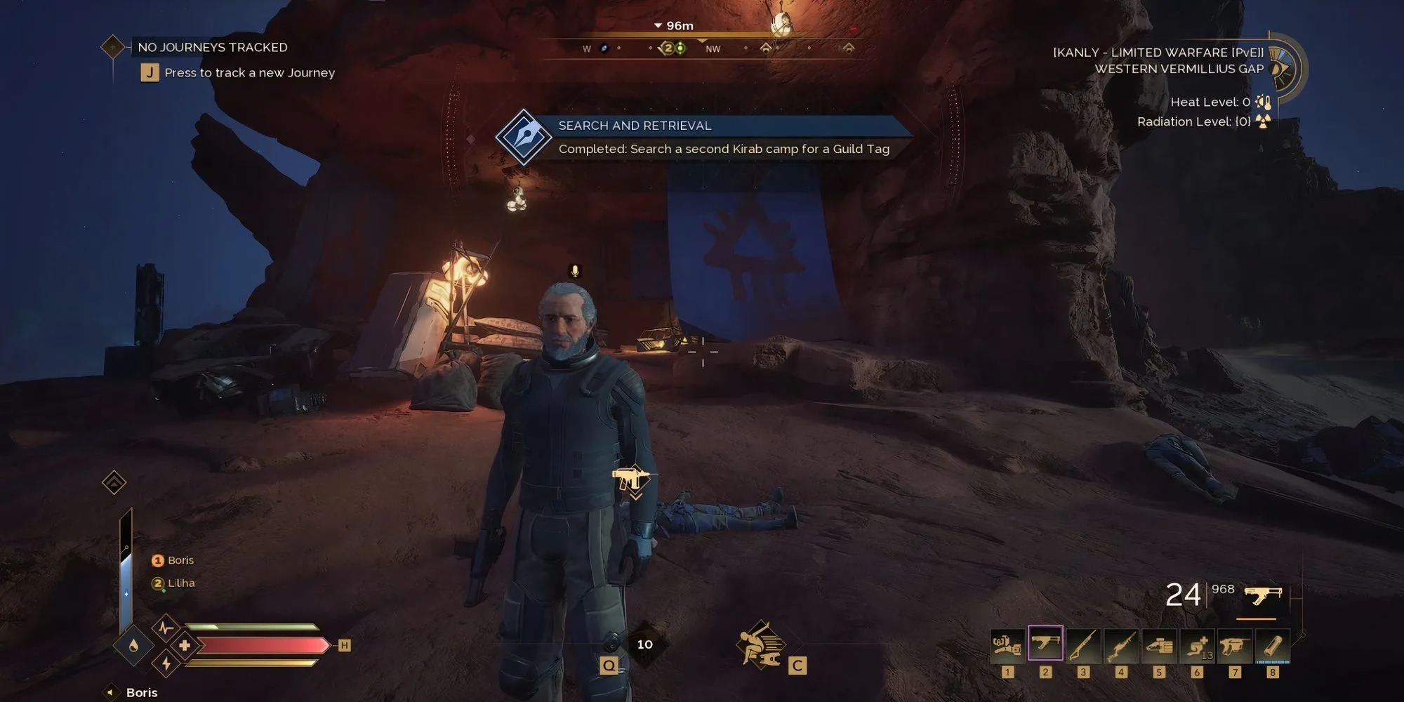 Thẻ guild thứ hai của thợ mỏ Spice tại rìa vách đá Dune Awakening