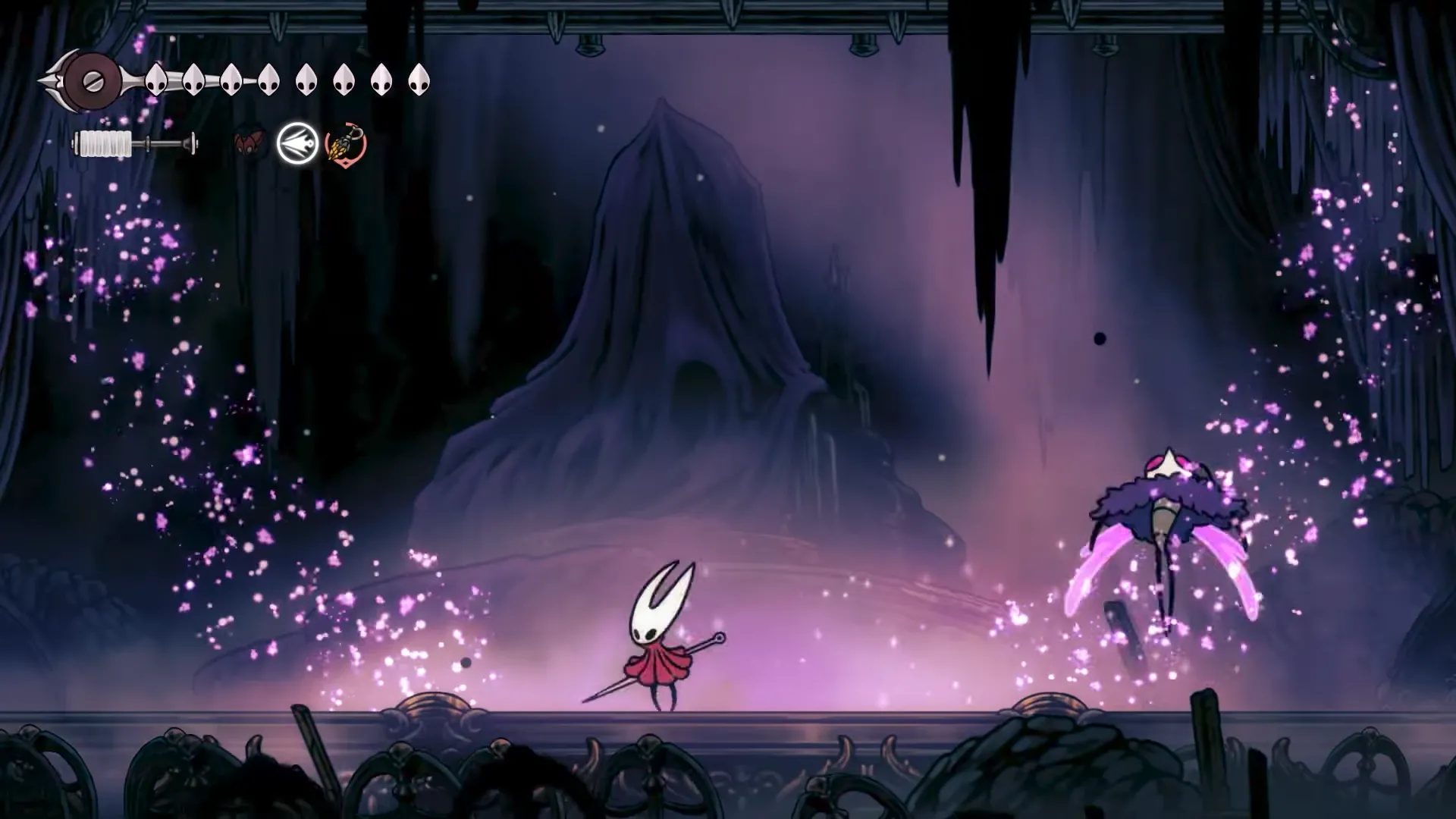 Tormented Trobbio, người kế nhiệm xứng đáng của Grimm trong Hollow Knight Silksong, với màn trình diễn nghệ thuật đầy màu sắc tại Whispering Vaults.