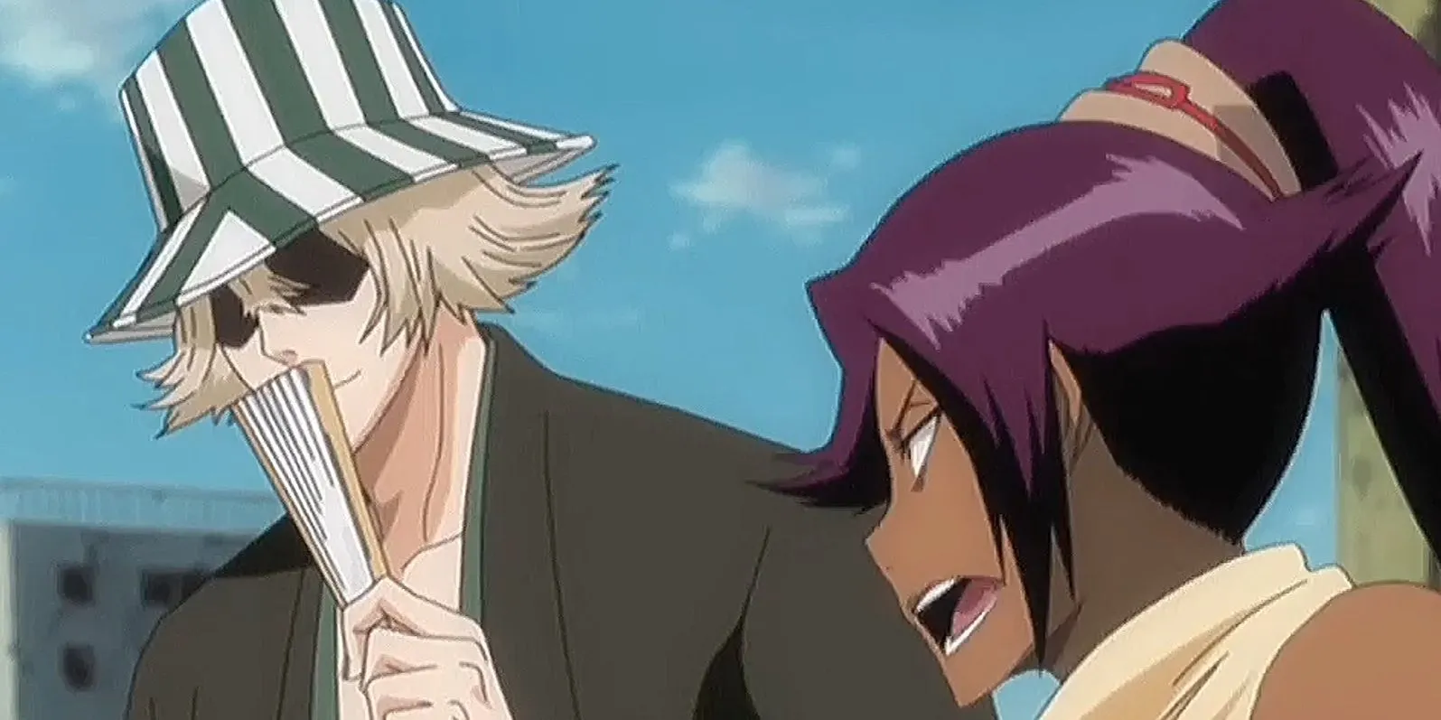 Urahara và Yoruichi trong Bleach, thể hiện sự ăn ý và tin tưởng
