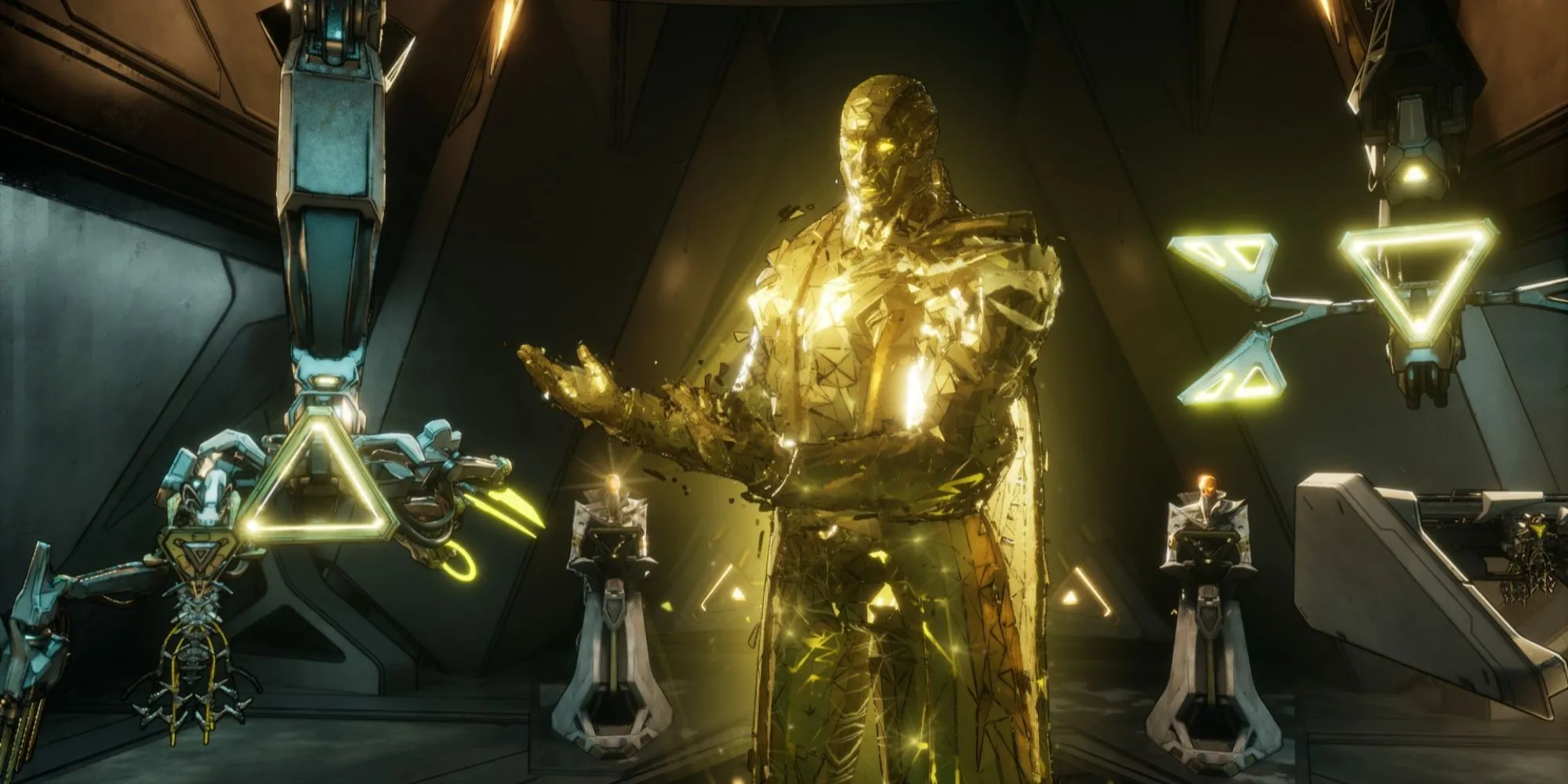 Vault Hunter chiến đấu giữa vùng đất hoang tàn trên hành tinh Kairos trong Borderlands 4, biểu tượng cho cuộc đối đầu giữa hỗn loạn và trật tự.