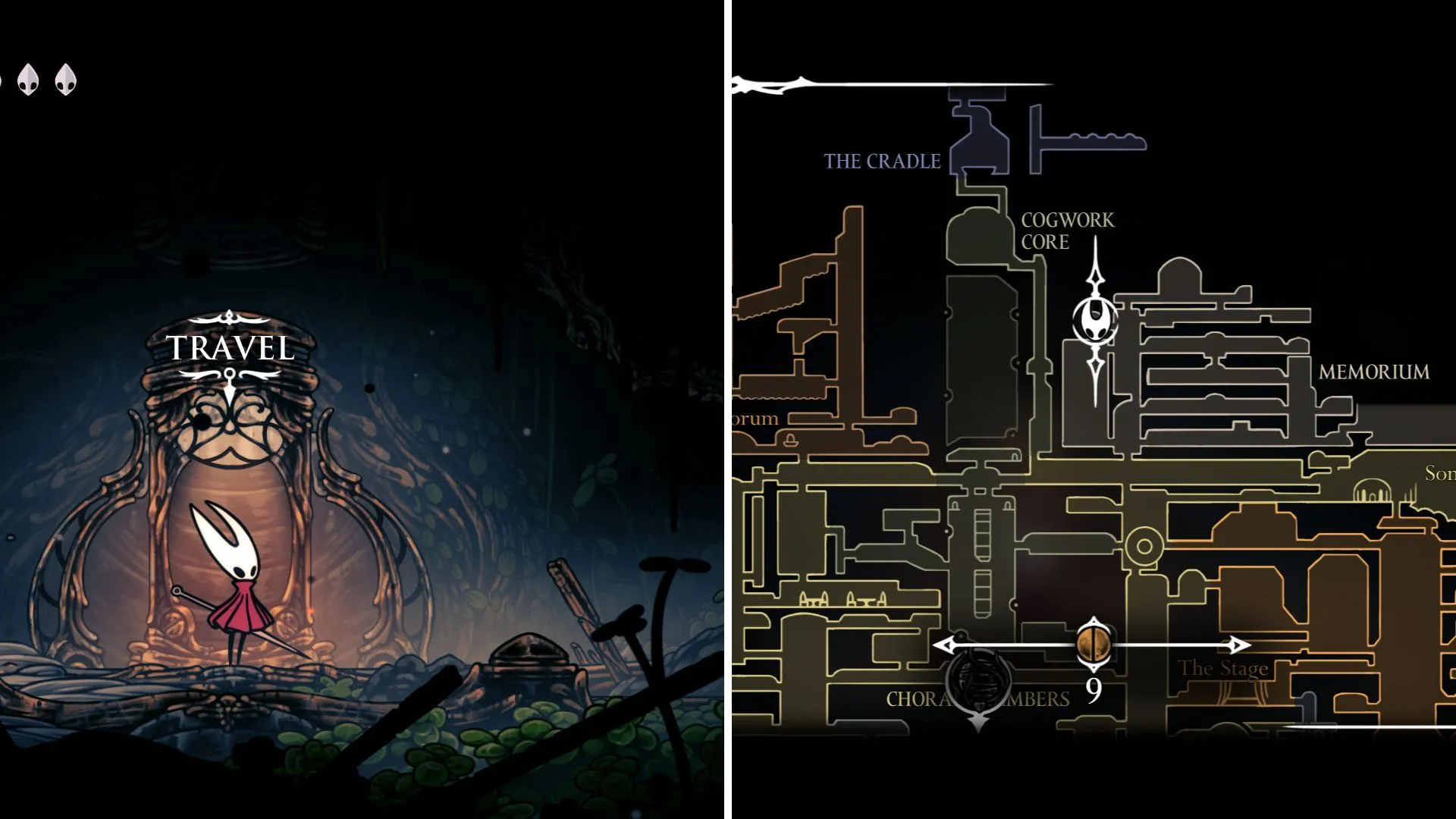 Vị trí chi tiết trạm Ventrica tại khu vực Memorium trong Hollow Knight Silksong