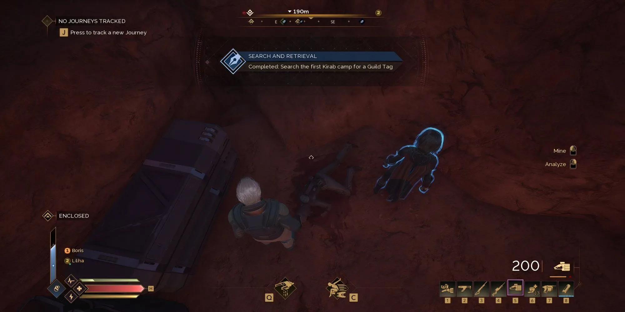 Vị trí thẻ guild đầu tiên trong nhiệm vụ Chief Hanso tại Dune Awakening